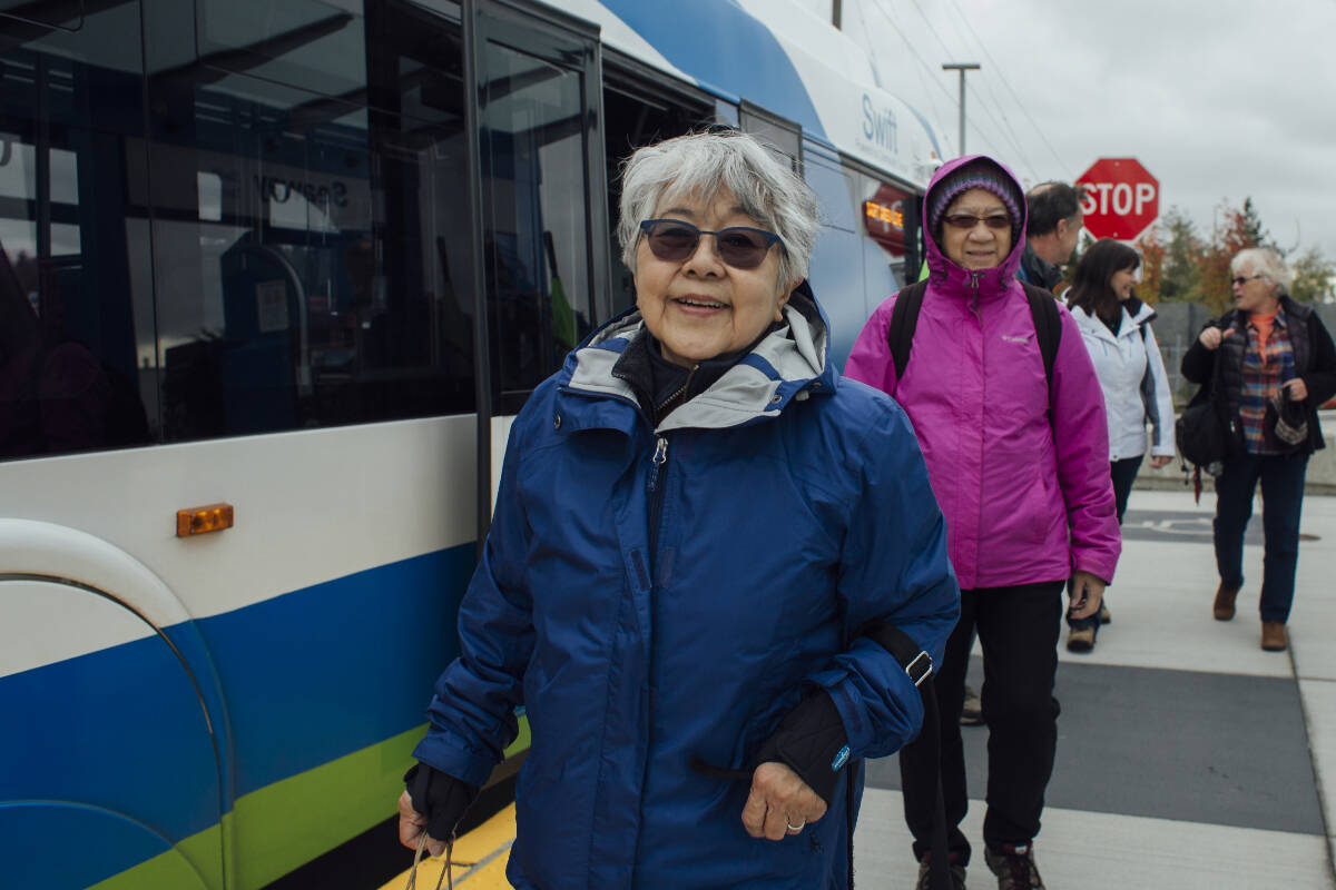 Community Transit welcomes riders of all ages and abilities on board their regular service and Swift buses. Bus stops and routes are carefully planned to help connect riders to their community and important services. Photo courtesy Community Transit