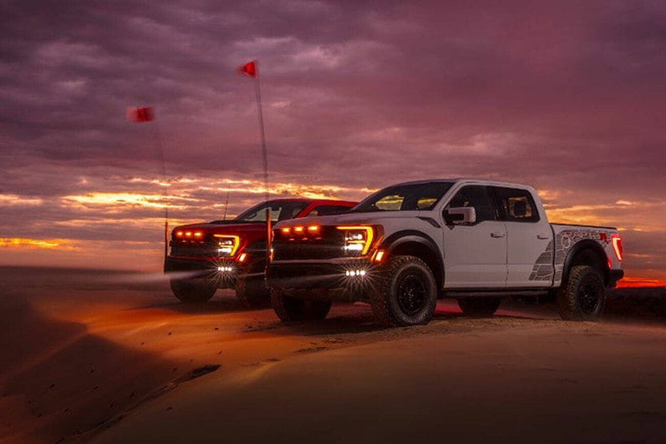 Bold graphics on the 2023 Ford F-150 Raptor R body side are optional. (Ford)