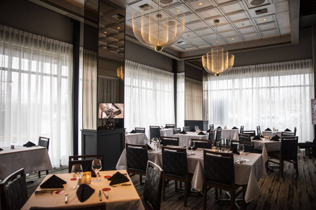 Inside one of the dining rooms at Fogo de Chão on Thursday, April 20, 2023 in Lynnwood, Washington. (Olivia Vanni / The Herald)
