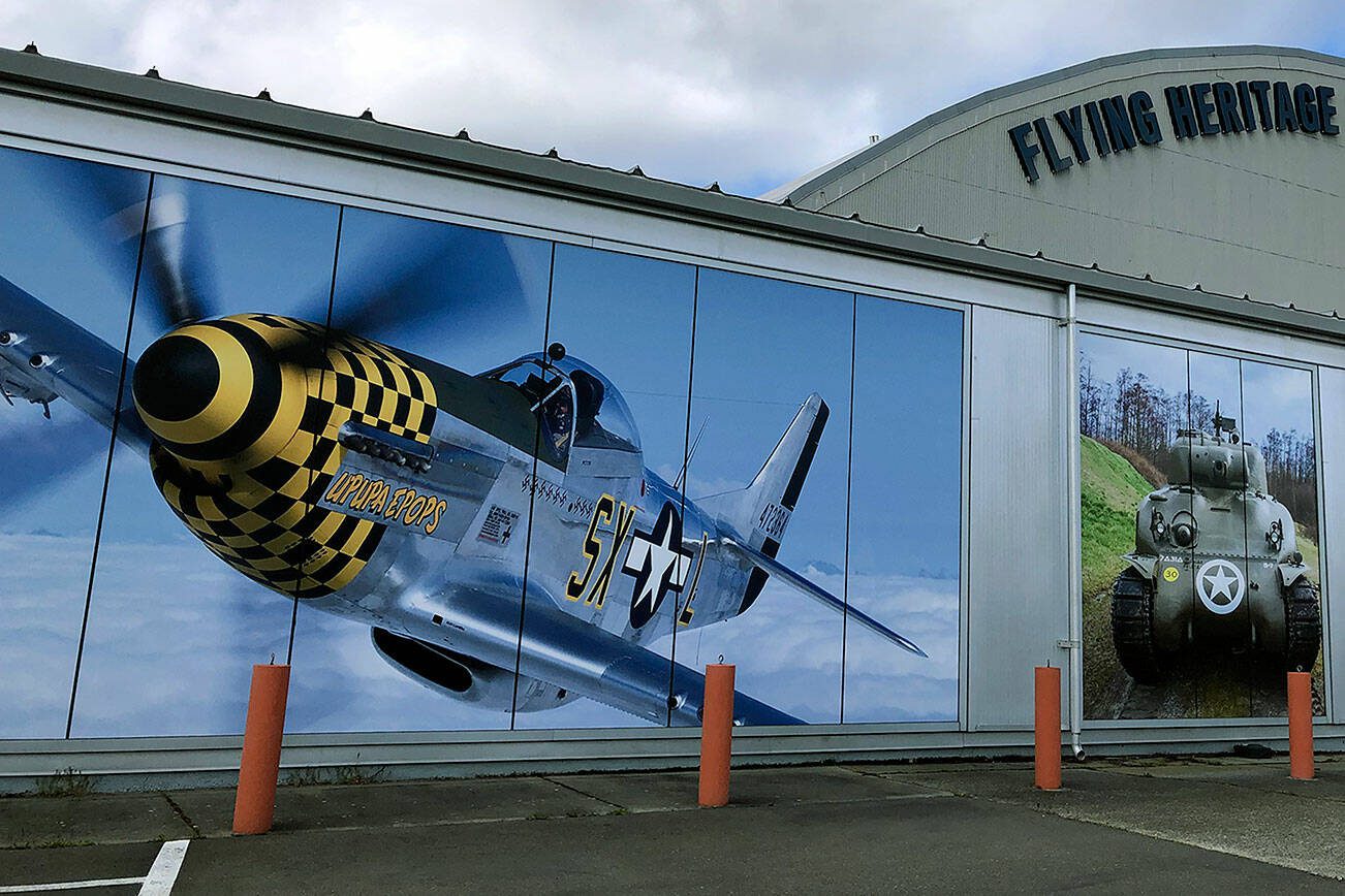 The Flying Heritage & Combat Armor Museum at Paine Field in Everett. (Janice Podsada / The Herald) 20220419