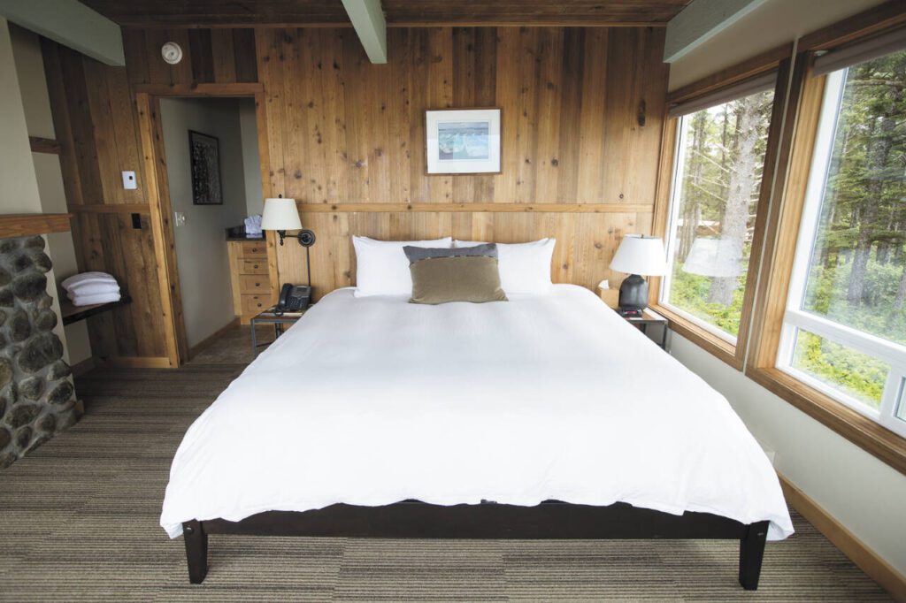 A bedroom at Iron Springs, located along the coast at Copalis in northern Grays Harbor County. (Gabe Green / The Daily World file)
