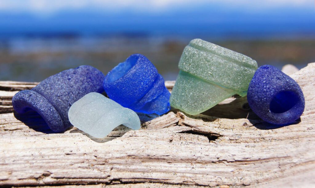 Bottle stoppers worn smooth by the surf are part of the collection shared by Mary Beth Beuke, owner and artist of West Coast Sea Glass, based in Sequim. (Courtesy photo / Mary Beth Beuke)
