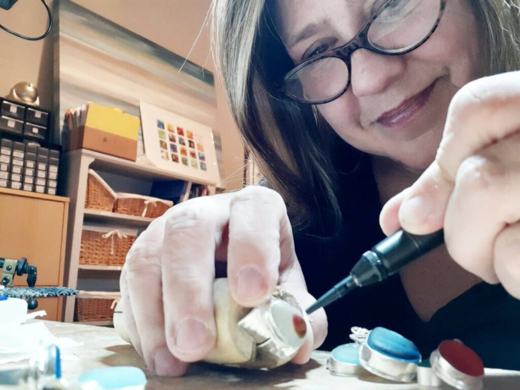 Sea glass being formed into jewelry at West Coast Sea Glass. (Courtesy photo / Mary Beth Beuke)
