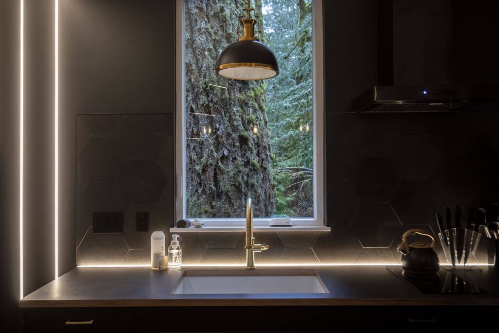 Inside “The Sea Containers” at the site of the Index Cabins, also known as The Pietsch Pit, in Index, Washington on Friday, March 31, 2023. (Annie Barker / The Herald
