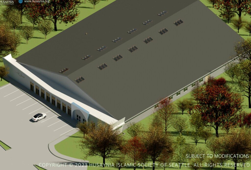 A rendering of the Husaynia Islamic Society of Seattle’s new location in Snohomish County. (Photo provided by the Husaynia Islamic Society of Seattle)
