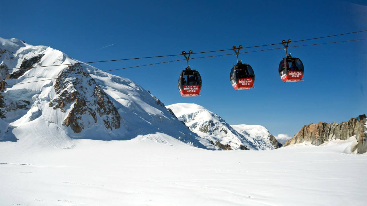 Dangle silently for 40 minutes as you glide over the glacier from France to Italy. (Rick Steves’ Europe)