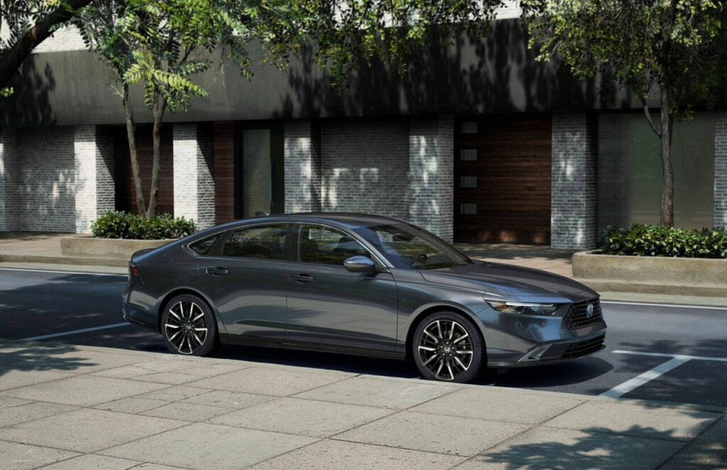 Exterior design of the all new 2023 Honda Accord sedan is sleek and sophisticated. (Honda) 
