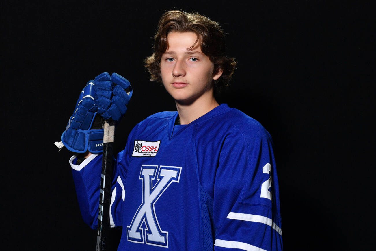 Northern Alberta Xtreme U15 Prep defenseman Brett Liske. The Silvertips selected Liske 10th overall in the WHL prospects draft on Thursday, May 11, 2023. (Photo provided by Silvertips)