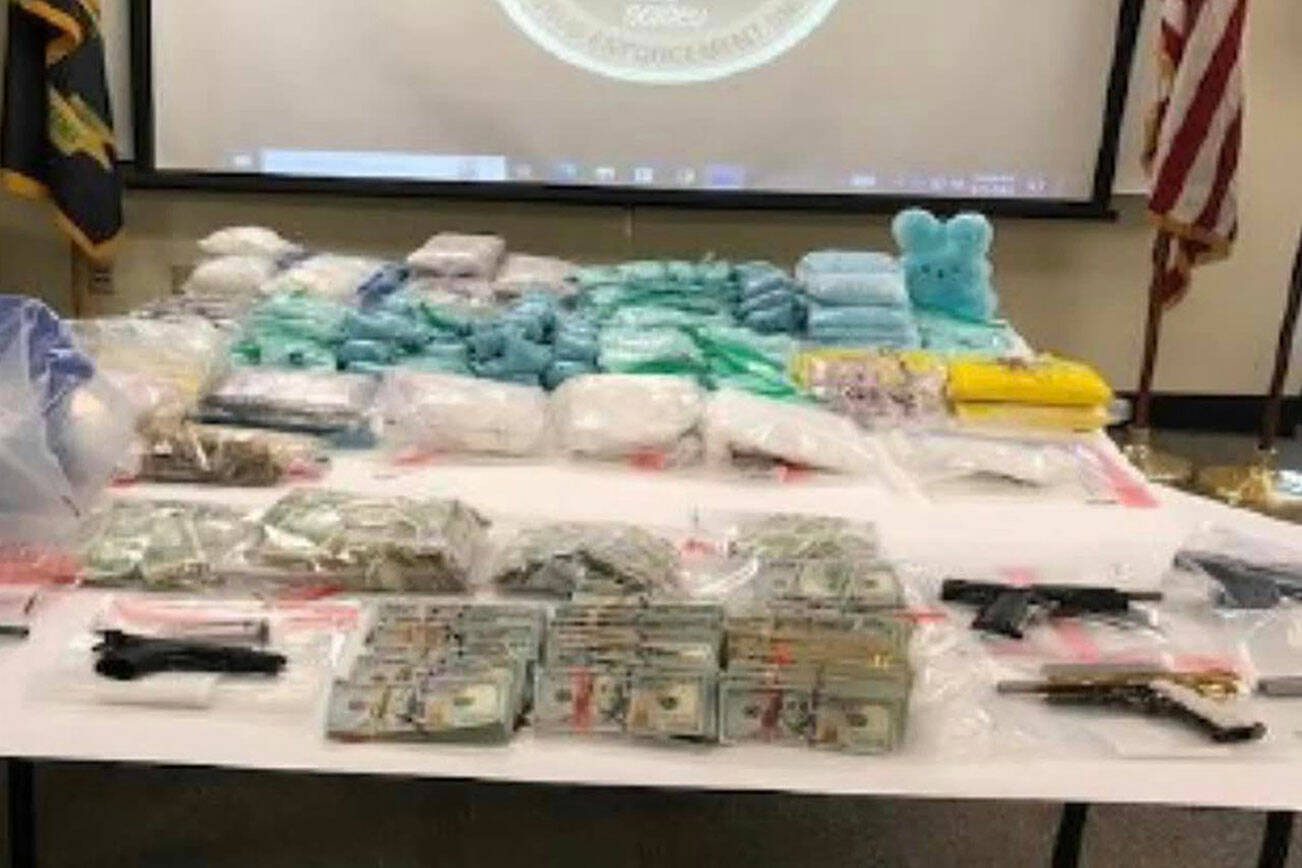 Police seize over half a million fentanyl-laced pills and other drugs from an Everett apartment. (Snohomish County Sheriff's Office)