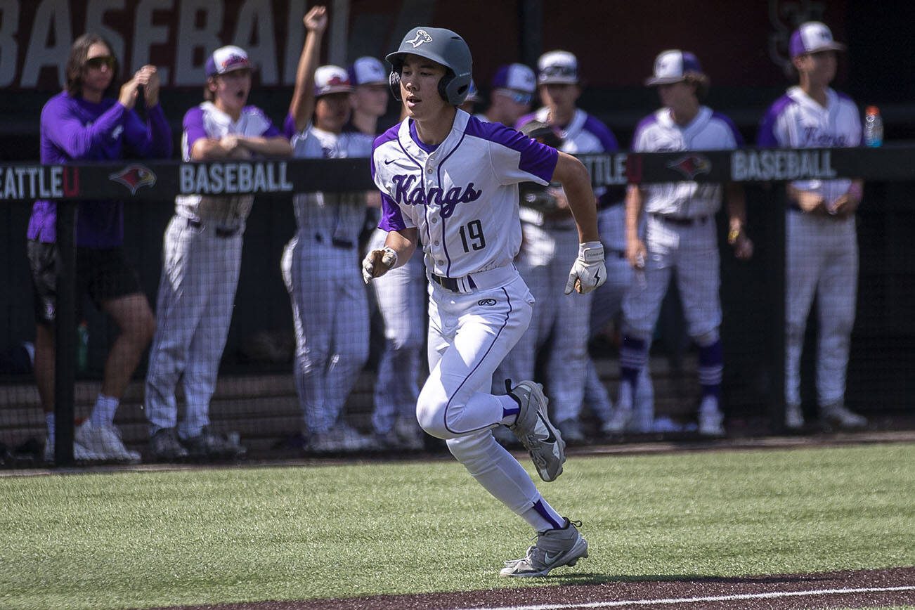 Scenes during a game between Mountlake Terrace and Lake Washington at Bannerwood Park in Bellevue on Saturday May 20, 2023. Lake Washington won, 6-0. (Annie Barker / The Herald)