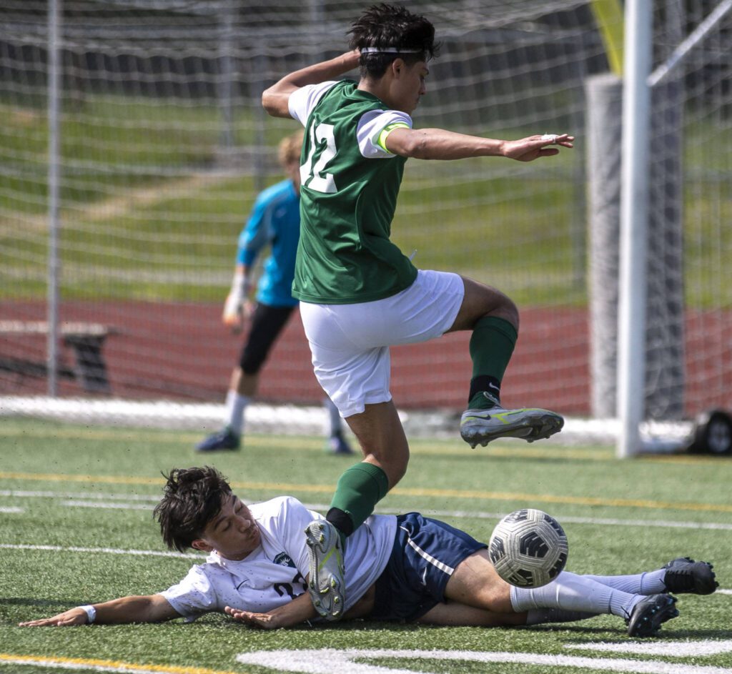 Scenes during a game between Edmonds-Woodway and Southridge at Edmonds-Wooday High School in Edmonds, Washington on Saturday May 20, 2023. Edmonds-Woodway won, 3-0. (Annie Barker / The Herald)
