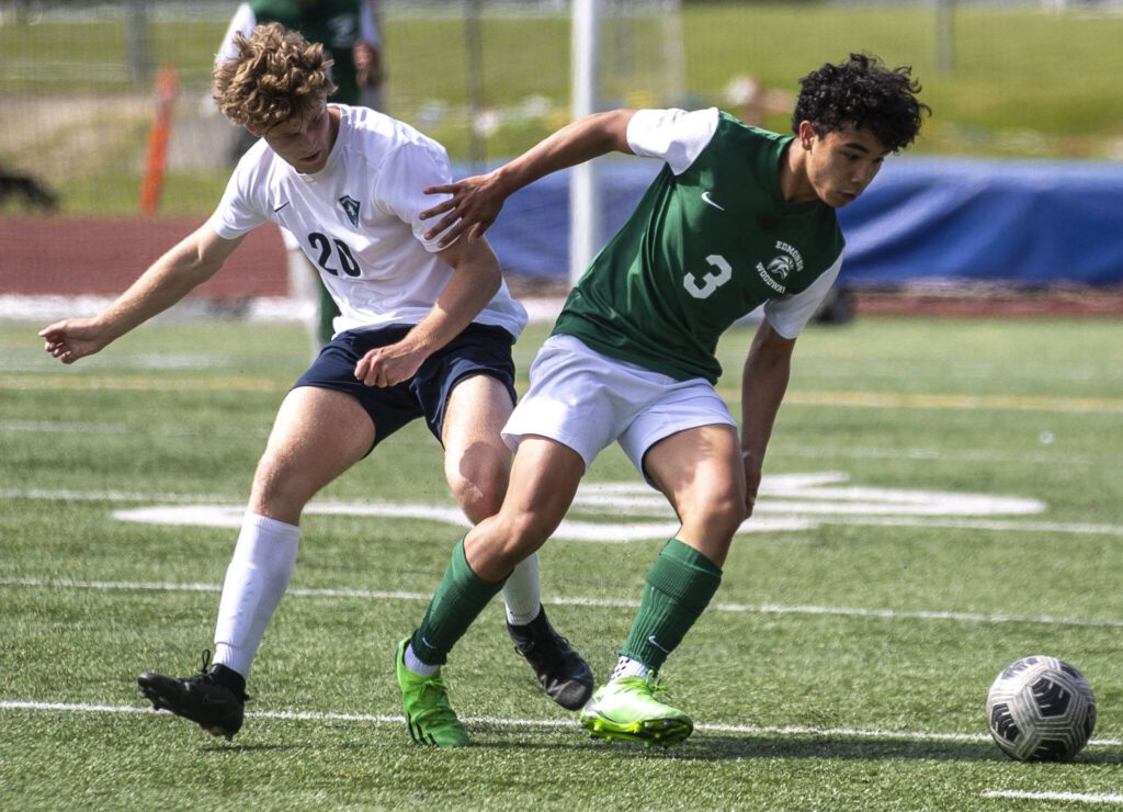 Scenes during a game between Edmonds-Woodway and Southridge at Edmonds-Wooday High School in Edmonds, Washington on Saturday May 20, 2023. Edmonds-Woodway won, 3-0. (Annie Barker / The Herald)
