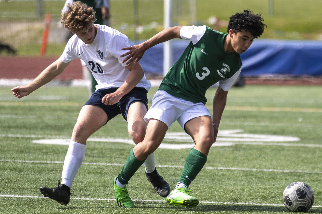 Scenes during a game between Edmonds-Woodway and Southridge at Edmonds-Wooday High School in Edmonds, Washington on Saturday May 20, 2023. Edmonds-Woodway won, 3-0. (Annie Barker / The Herald)