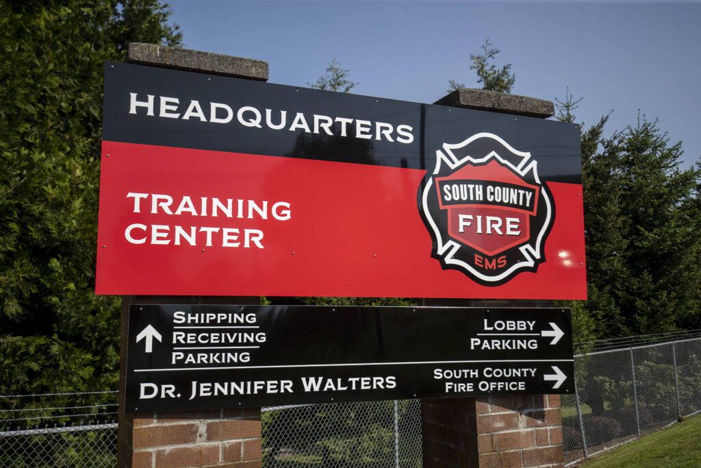 South County Fire headquarters in Everett, Washington on Thursday, May 18, 2023. (Annie Barker / The Herald)
