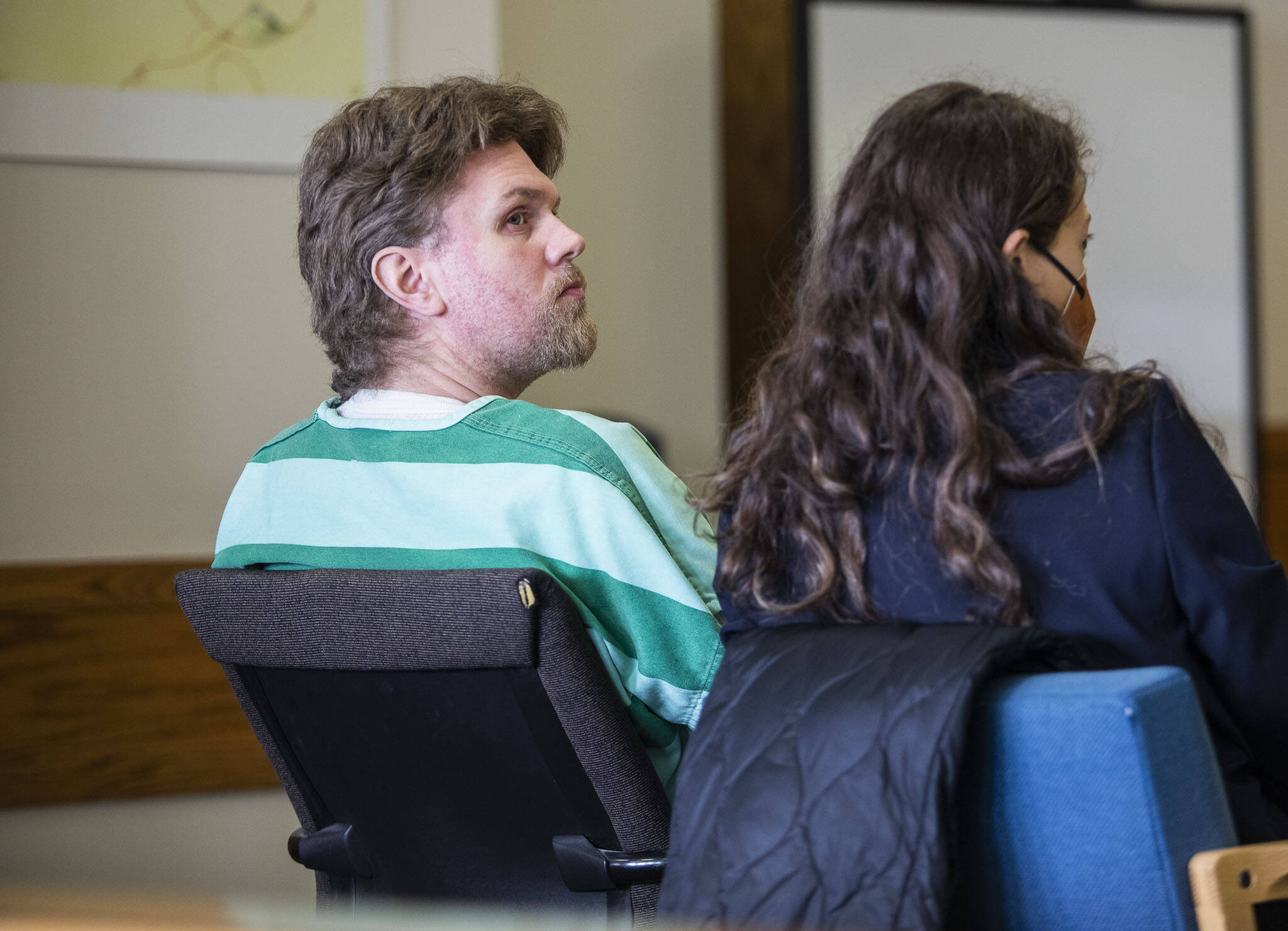 Sean Baskins at his sentencing at the Snohomish County Courthouse on Tuesday, June 20, 2023 in Everett, Washington. (Olivia Vanni / The Herald)