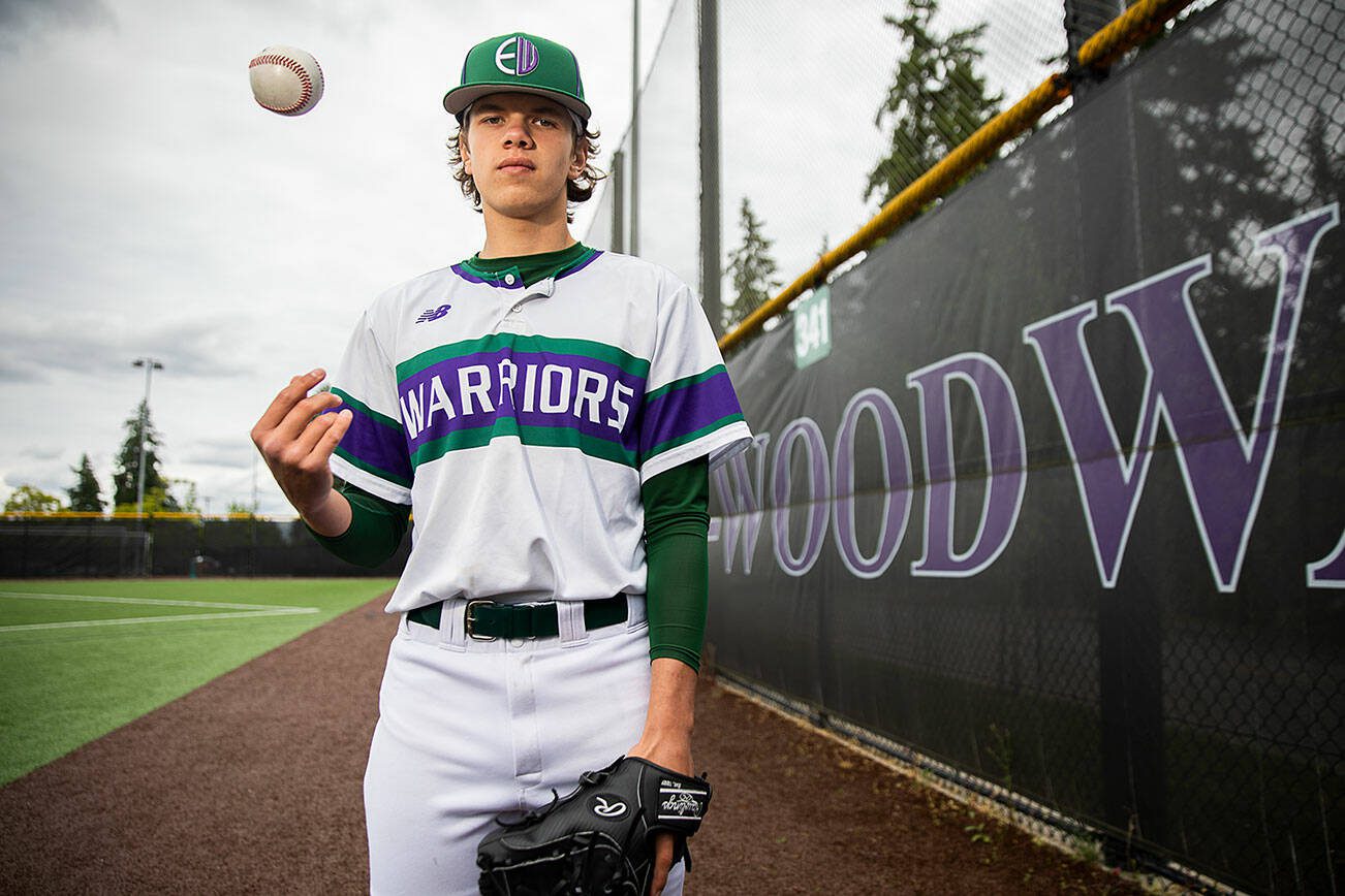 Edmonds-Woodway senior Dylan Schlenger is The Herald’s All-Area Baseball Player of the Year. (Olivia Vanni / The Herald)
