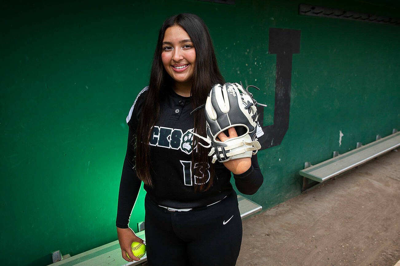 Jackson junior Yanina Sherwood is The Herald’s All-Area Softball Player of the Year. The University of Nevada, Las Vegas verbal commit helped lead the Timberwolves to a 4A state championship title. (Olivia Vanni / The Herald)