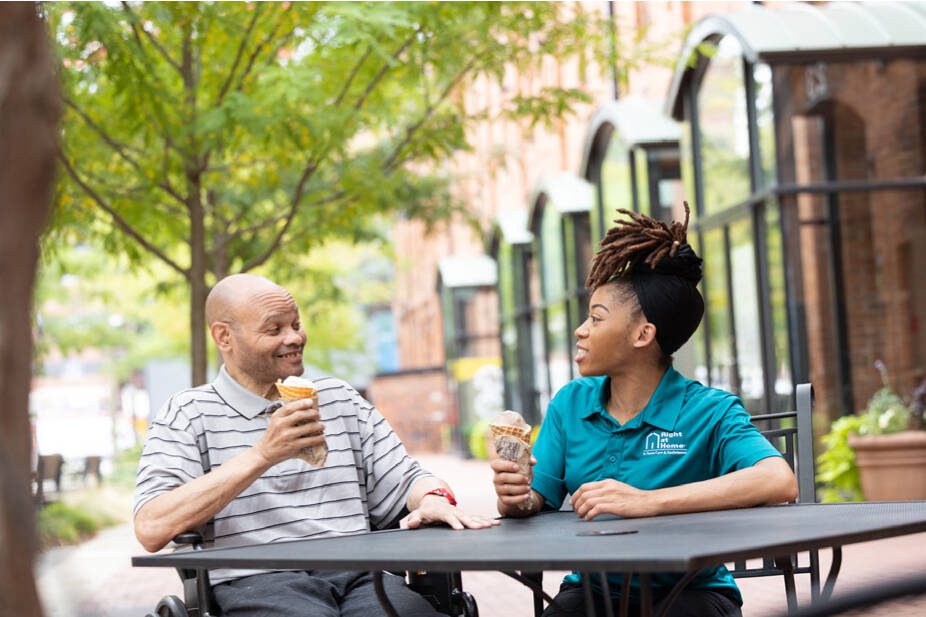 Sharing nice memories is a great way to talk and connect with other people – linked to better cognitive function and a reduced risk of developing Alzheimer’s disease. Photo courtesy Right at Home