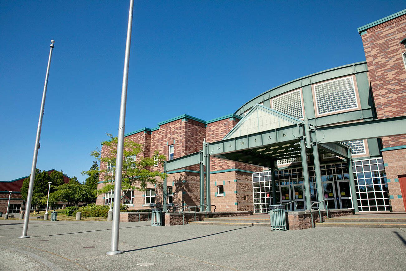 Kamiak High School is pictured Friday, July 8, 2022, in Mukilteo, Washington. (Ryan Berry / The Herald)