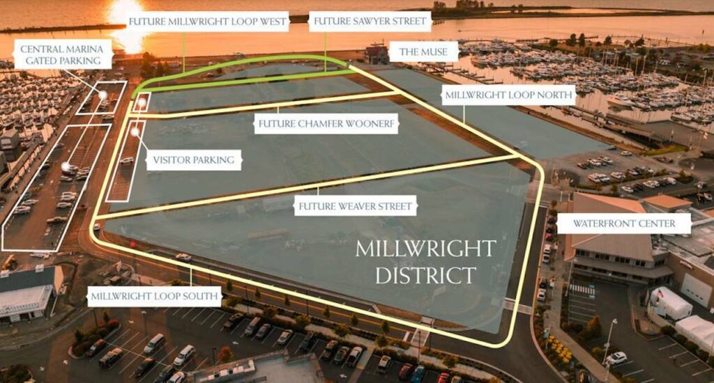 Photo illustration of the Port of Everett’s Millwright District. (Photo provided by Port of Everett)
