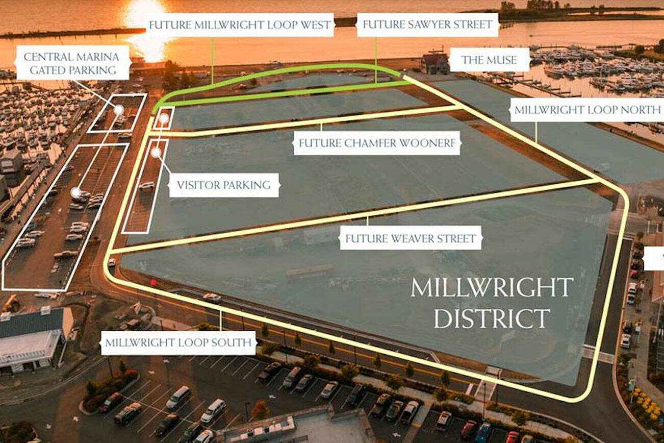 Photo illustration of the Port of Everett's Millwright District. (Photo provided by Port of Everett)