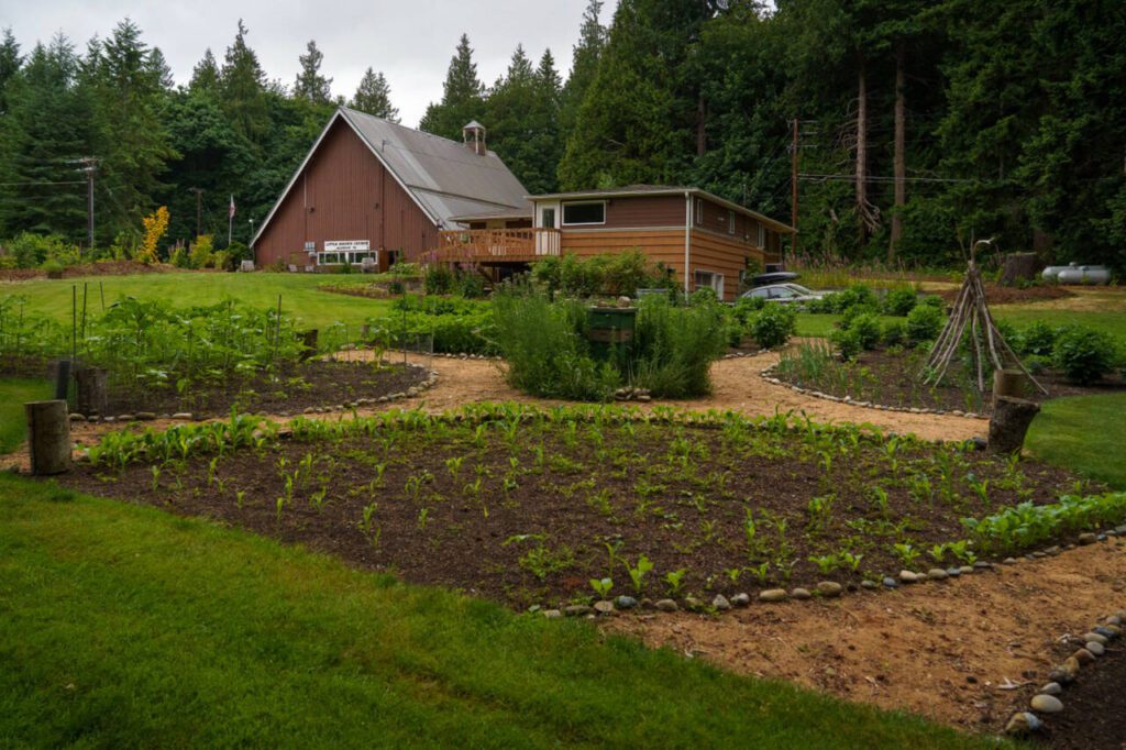 Paul and Emily Grubb added gardens to the grounds. (Photo by David Welton)
