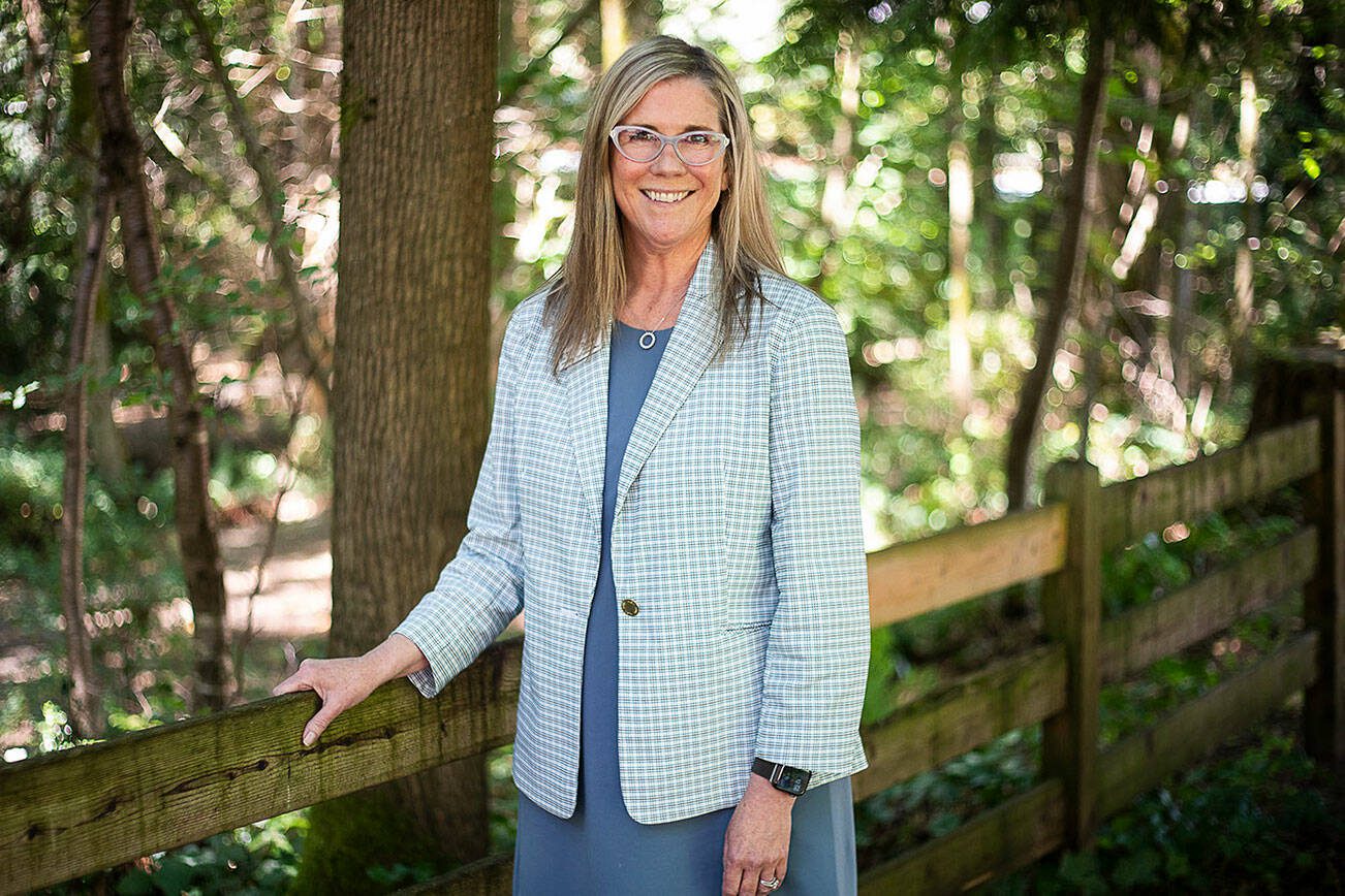 New Housing Hope CEO Donna Moulton at the Housing Hope offices on Wednesday, July 26, 2023 in Everett, Washington. (Olivia Vanni / The Herald)