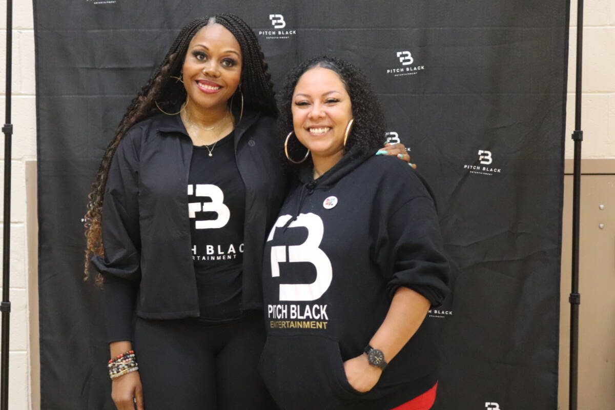 From left to right, Darnesha Weary and Kendra Montgomery, owners of Pitch Black Entertainment.