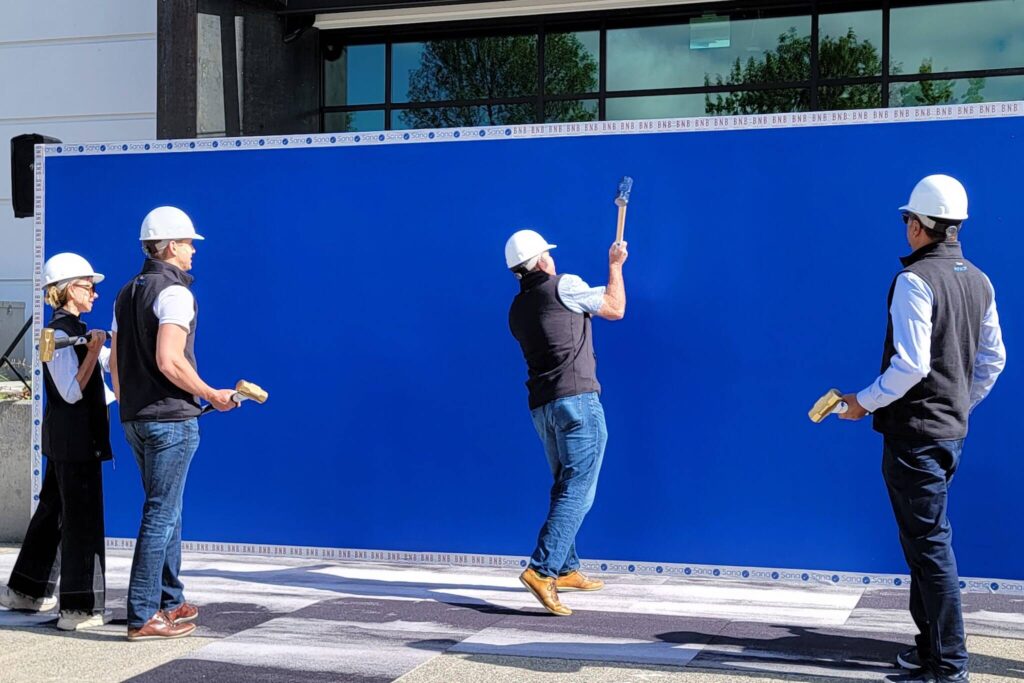 Sana Biotechnology breaks ground on a new 80,000 square foot manufacturing facility in Bothell on July 25. The company develops cell and gene-based medical treatments. July 25, 2023. (Sana Biotechnology)
