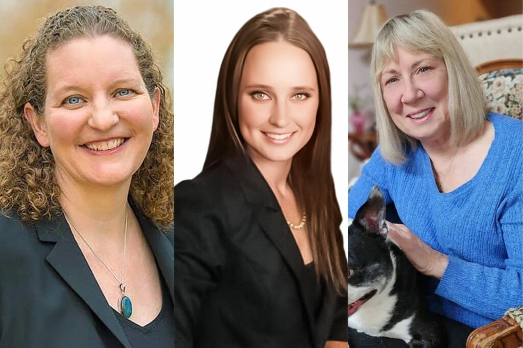From left, Megan Dunn, Kristina Mitchell and Georgia Fisher.
