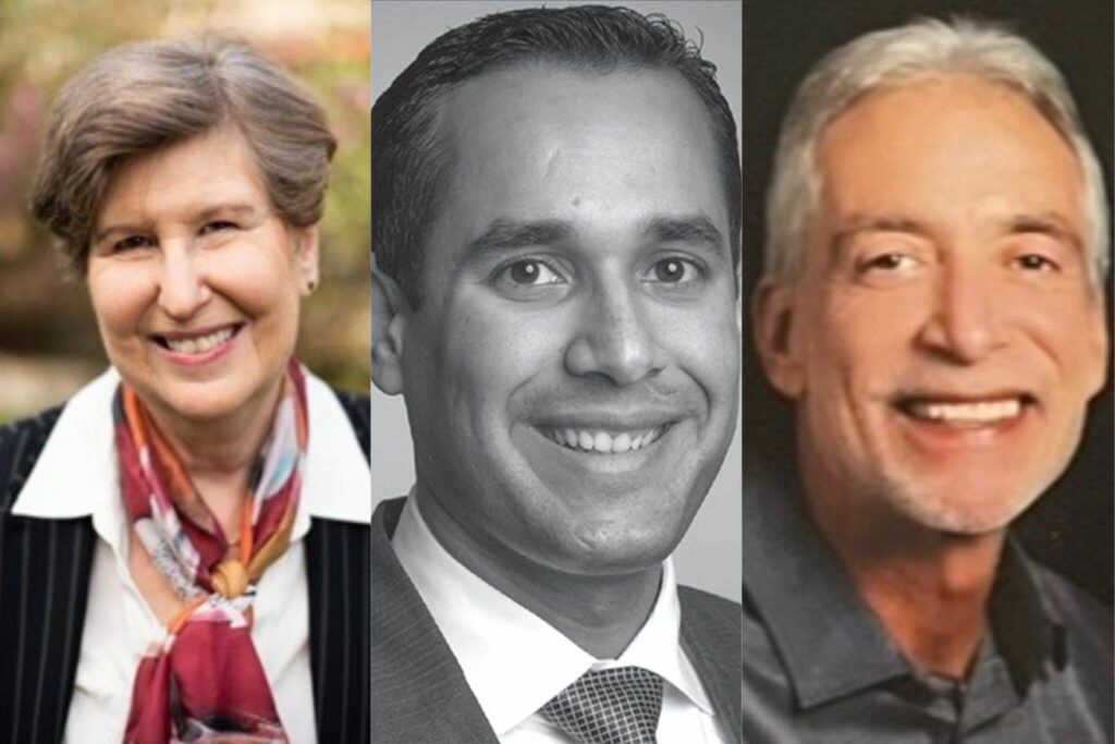 (L-R): Nancy Katims, Arjun Kathuria, Nicholas Jenkins
