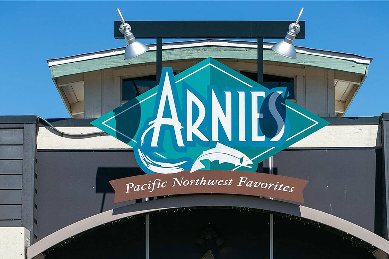 People come and go during the lunch hour at Arnies restaurant on Friday, August 11, 2023, in Mukilteo, Washington. (Ryan Berry / The Herald)