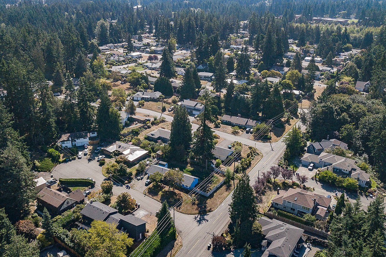 A view of a neighborhood in Meadowdale along 68th Avenue West that may be annexed into Edmonds on Friday, Sept. 8, 2023. (Olivia Vanni / The Herald)