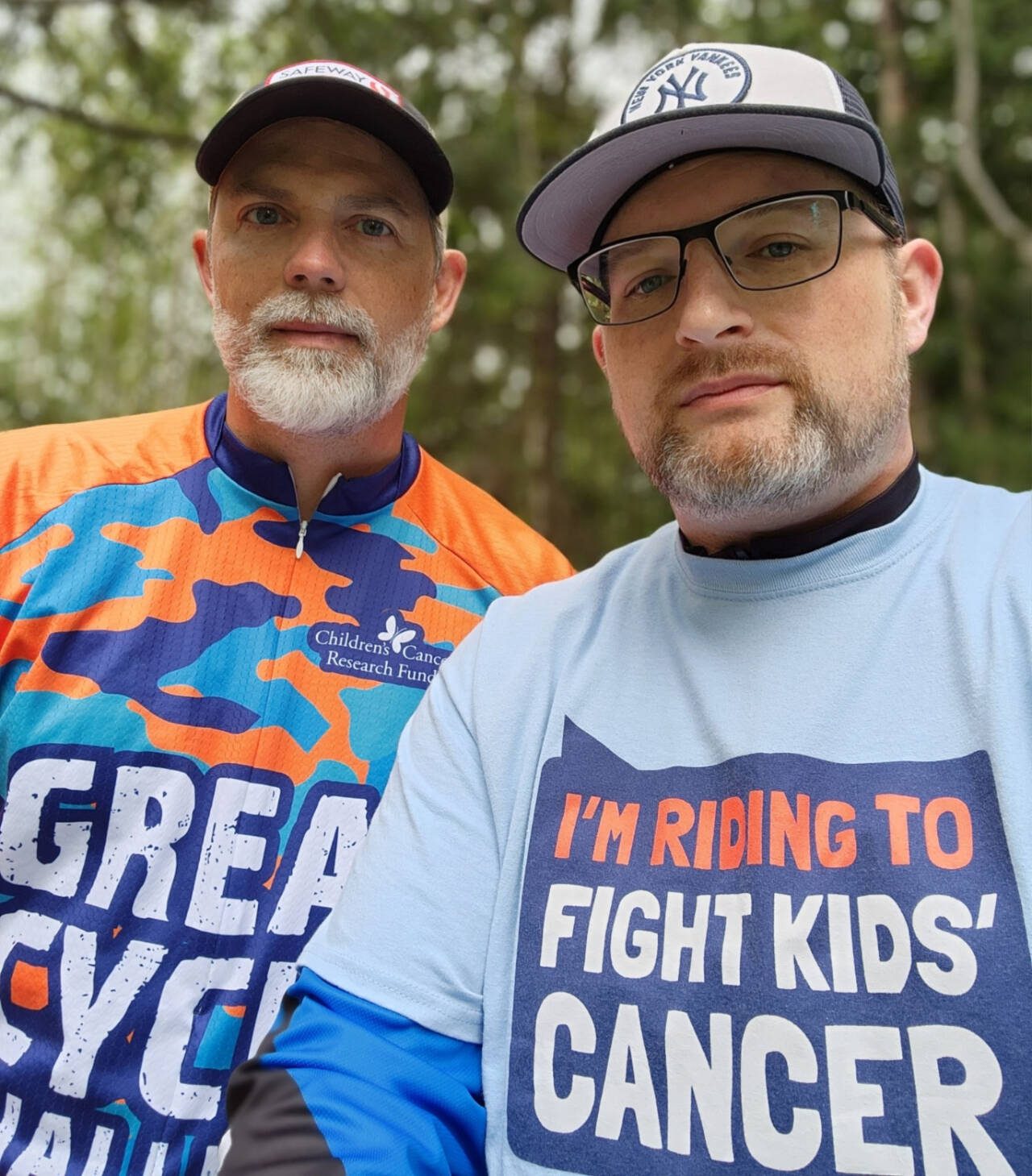 Jay Hix Jones (left) and Josh Estes are fathers of daughters who fought cancer and the hosts of the “After Dads” podcast.