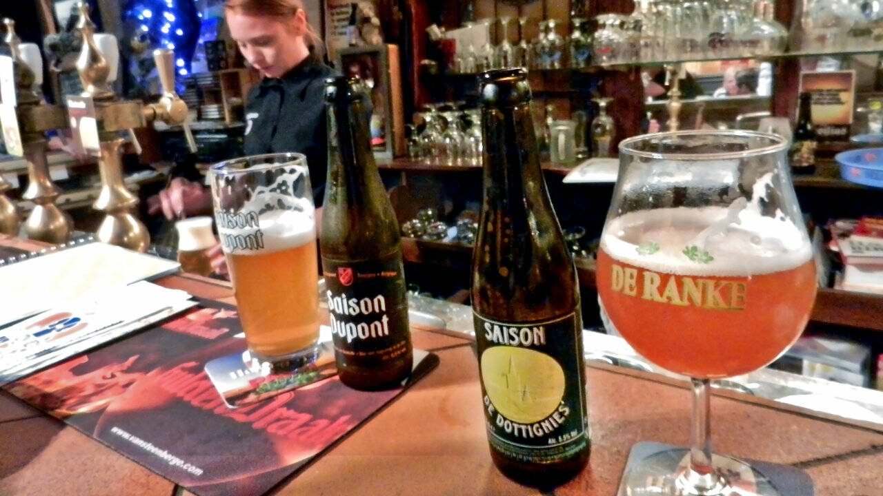 In Belgium, each type of beer has its own glass — whether wide, tall, or fluted — to show off its distinct qualities. (Rick Steves’ Europe)