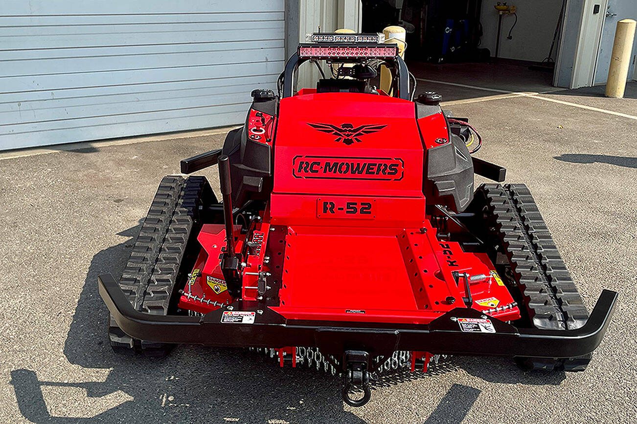 The city of Mukilteo is having a naming contest for its new $75,000 RC Mowers R-52, a remote-operated robotic mower. (Submitted photo)
