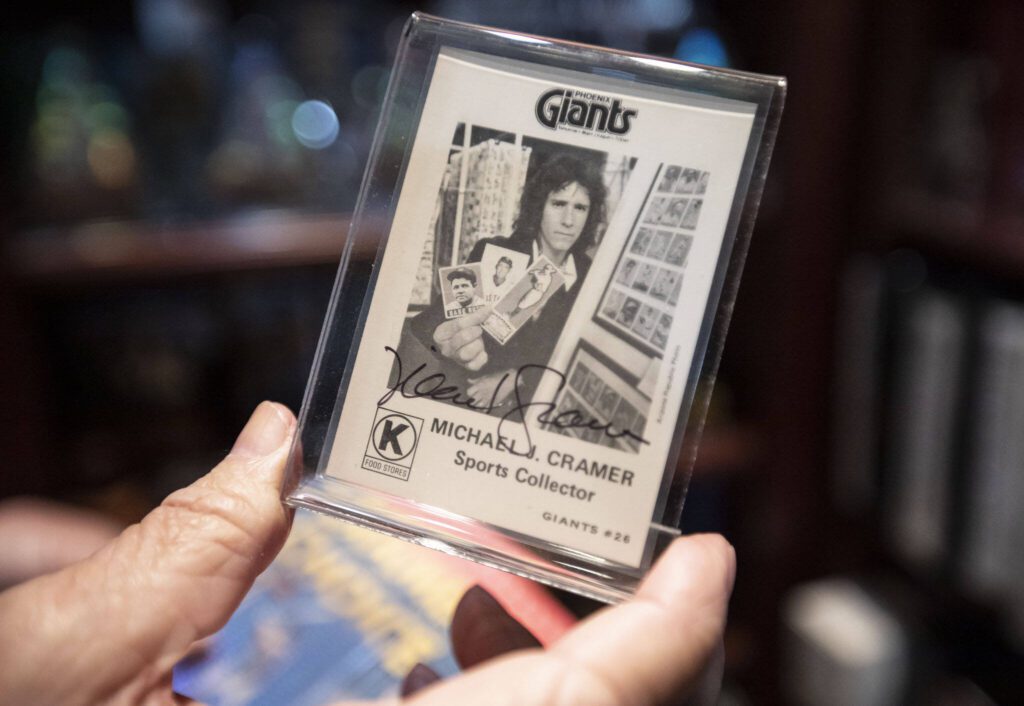 A trading card made of Mike Cramer for the Phoenix Giants. (Olivia Vanni / The Herald)
