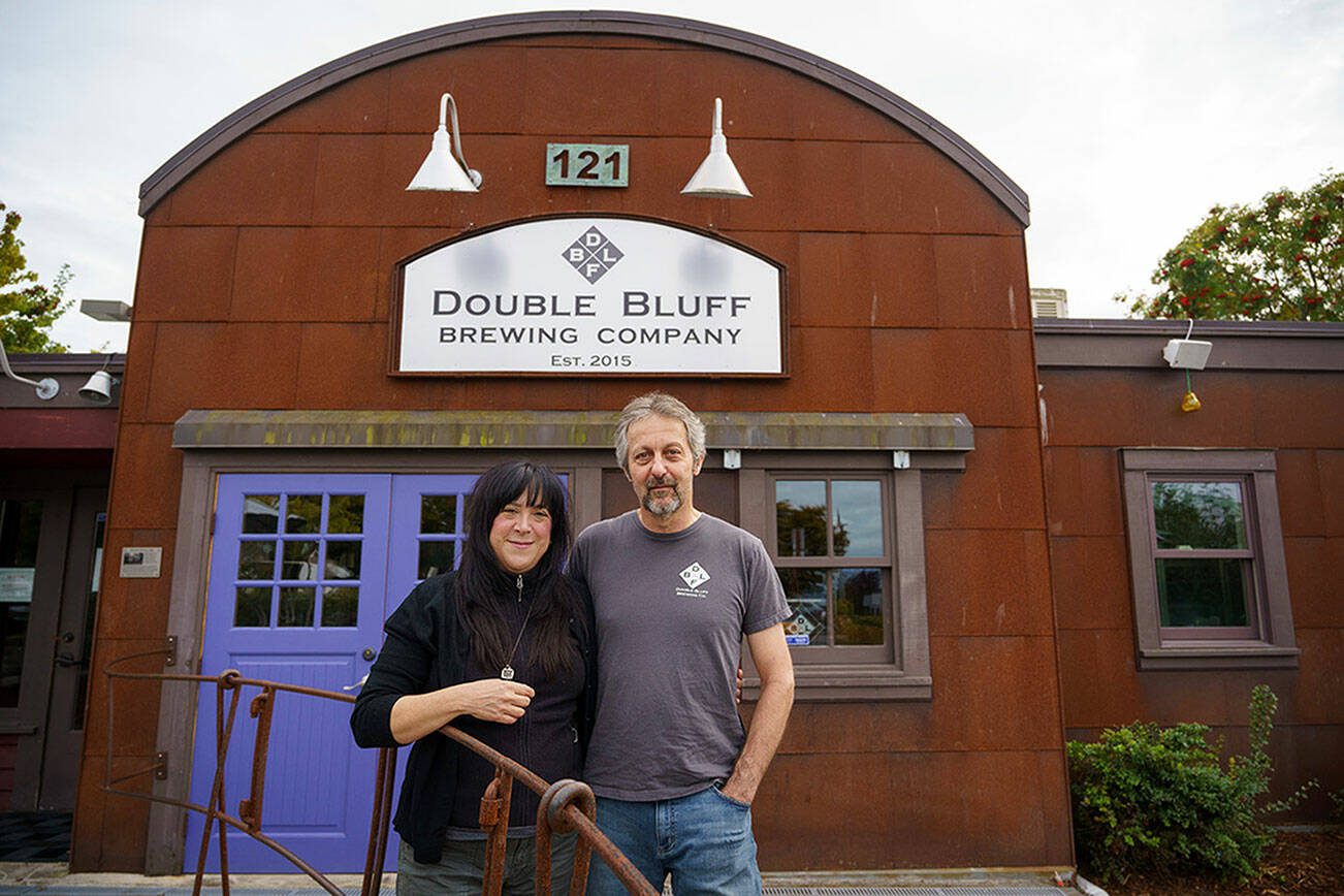 Double Bluff Brewing Co. owners Marissa and Daniel Thomis have expanded to a new location in the old Useless Bay Coffee Co. building on Second Street in downtown Langley. (Photo by David Welton)