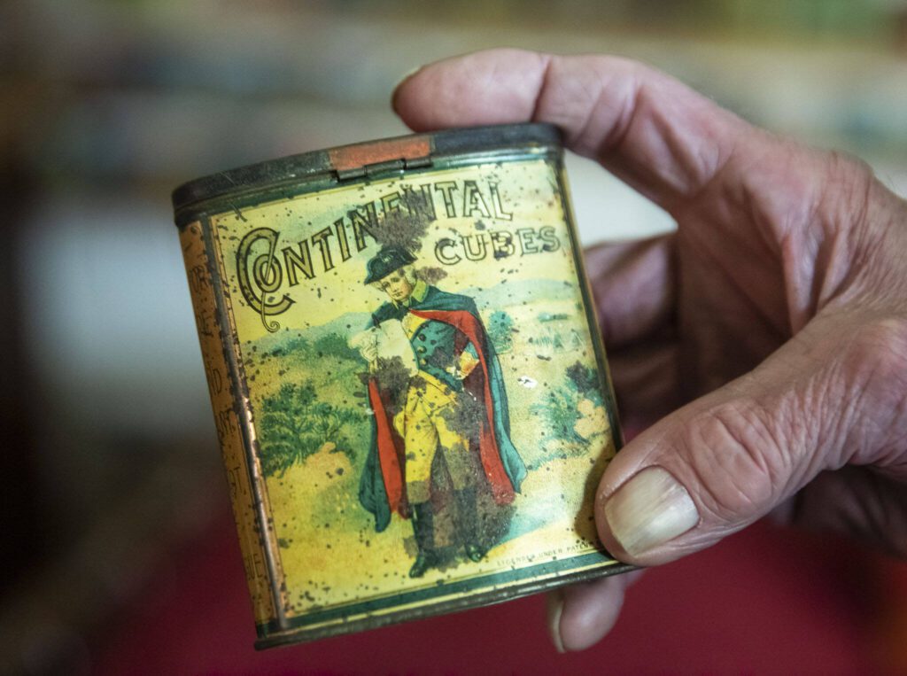 One of the older and more valuable tins collected by Daniel Weiss. (Olivia Vanni / The Herald)
