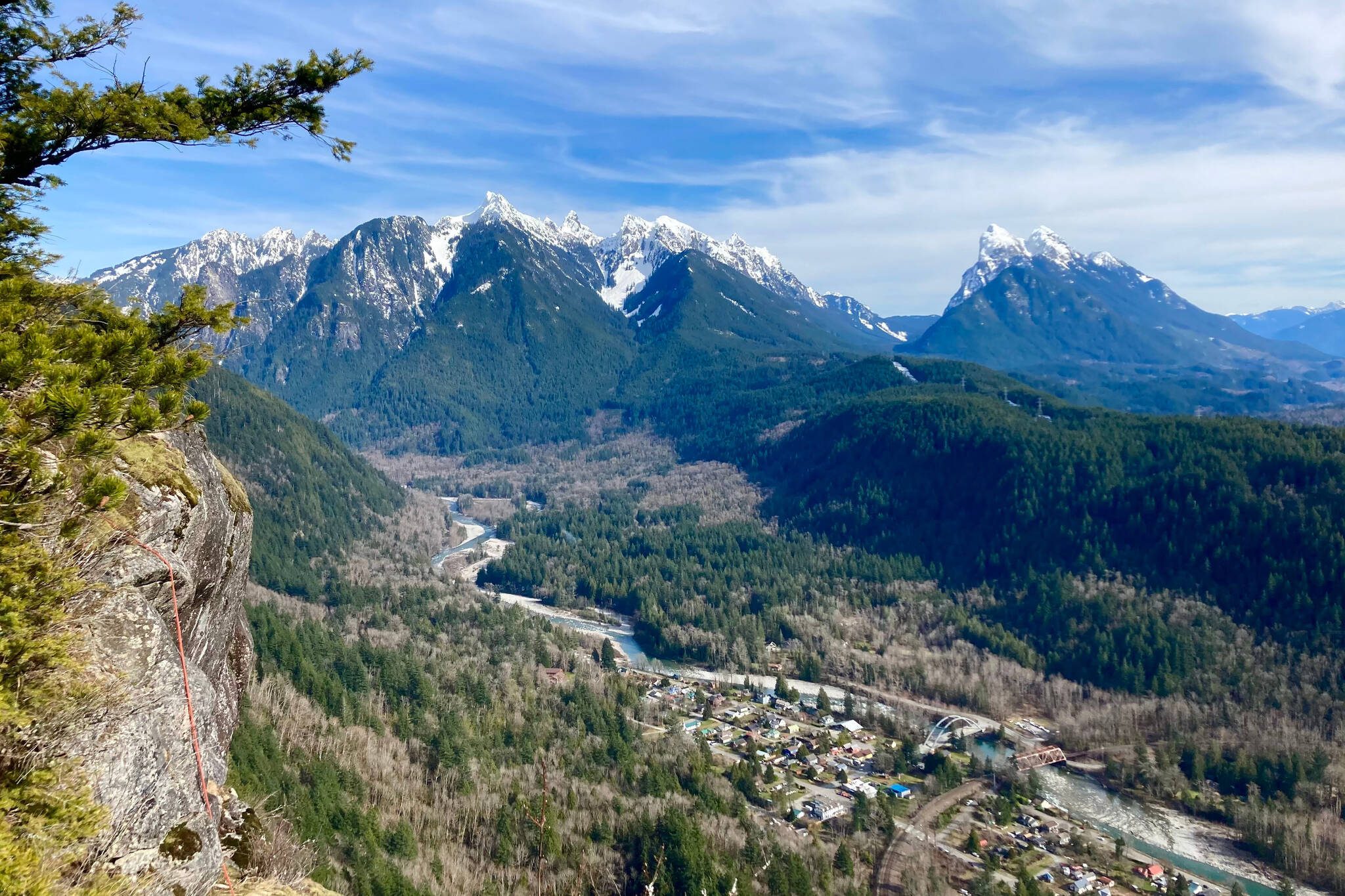 The view from the top of Index Town Wall in Spring 2021. (Caleb Hutton / The Herald)
