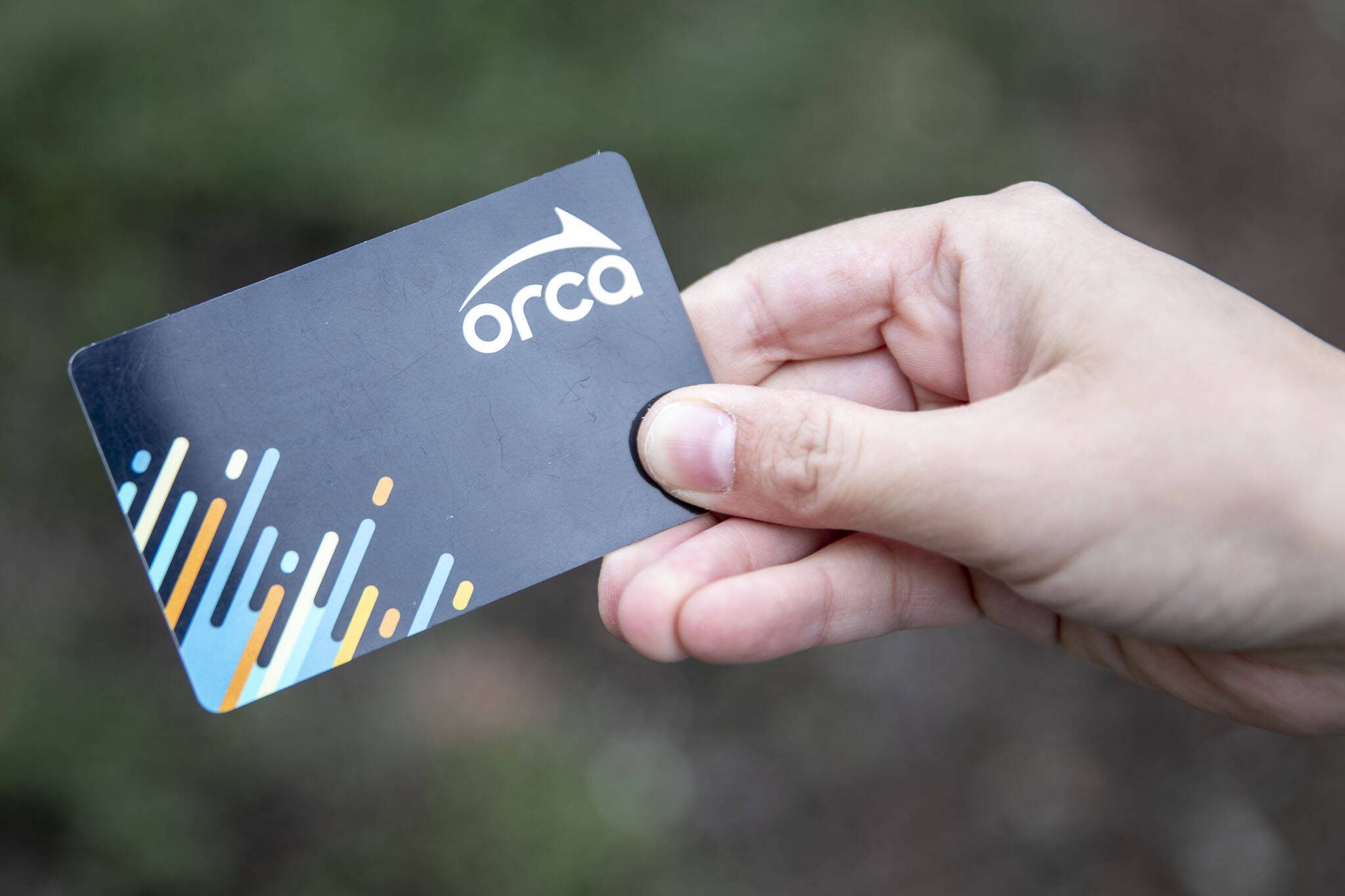 An Orca card on Wednesday, Nov. 1, 2023. (Annie Barker / The Herald)