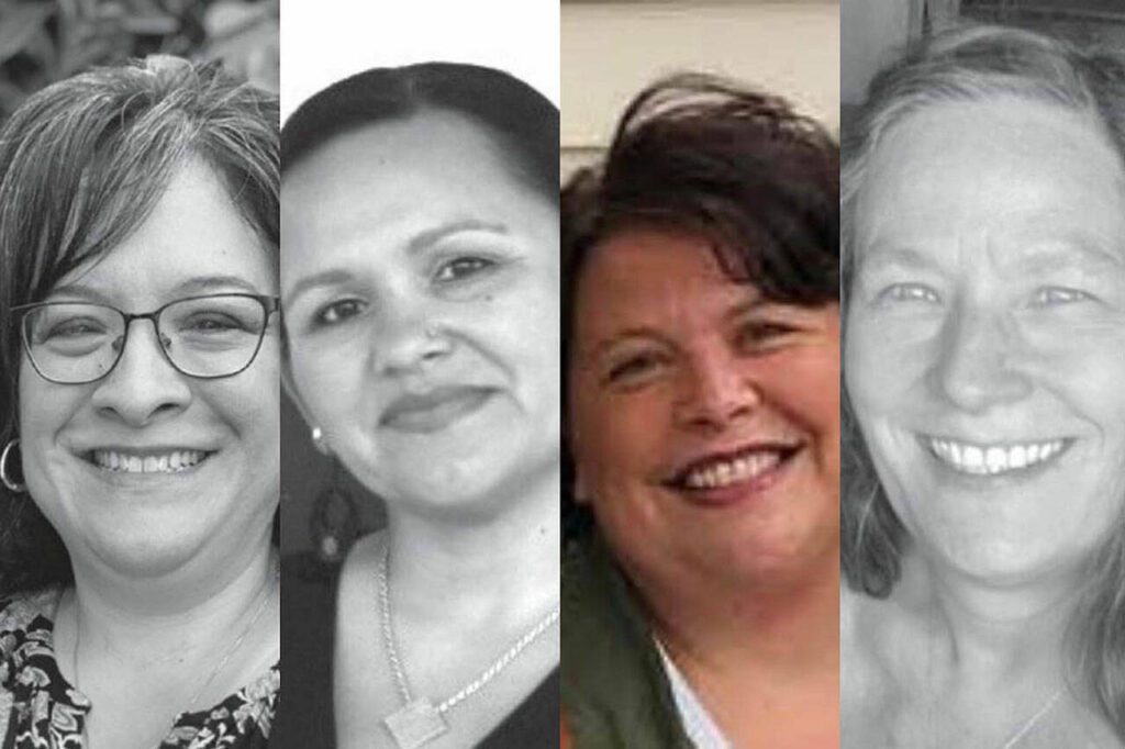 Tiffani Mondares-Riggs, left, Eliza Davis, Beth Hoiby and Sherryl Kenney.
