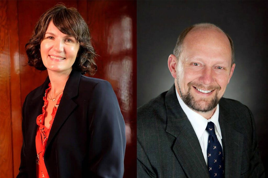 Maygen Hetherington, left, and John Kartak
