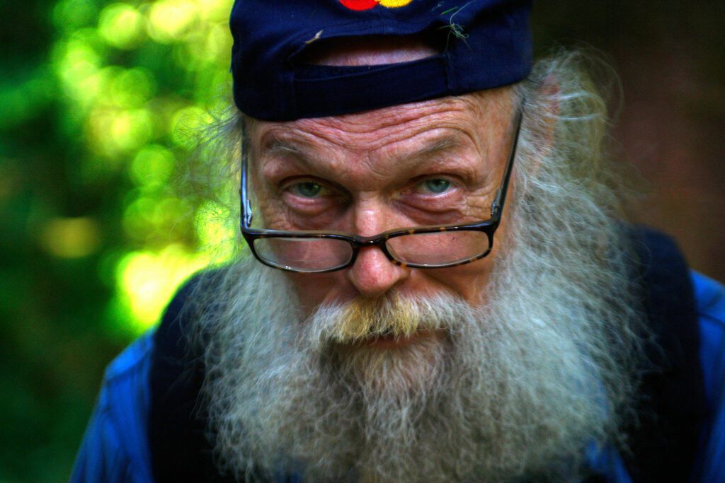 Retired Herald reporter Jim Haley on July 28, 2011, visits the Walter R. Briggs Old Growth Forest at Jim Creek, east of Arlington, Washington. (Dan Bates / The Herald)
Jim Haley visits the Walter R. Briggs Old Growth Forest at Jim Creek, east of Arlington July 28, 2011. (Dan Bates / The Herald file)
