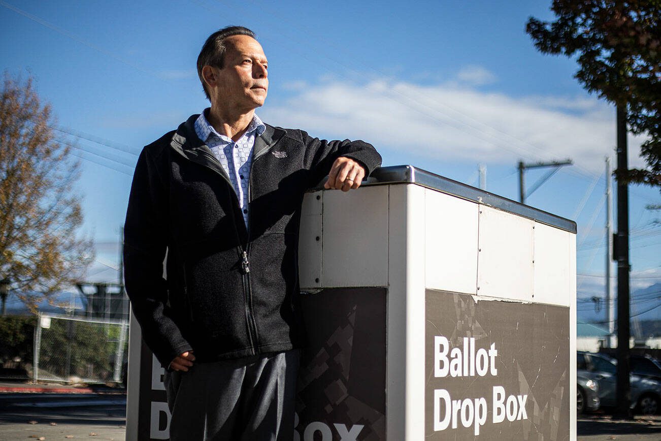 Alvaro Guillen, executive director of Connect Casino Road, at the Snohomish County Campus on Wednesday, Oct. 18, 2023 in Everett, Washington. (Olivia Vanni / The Herald)