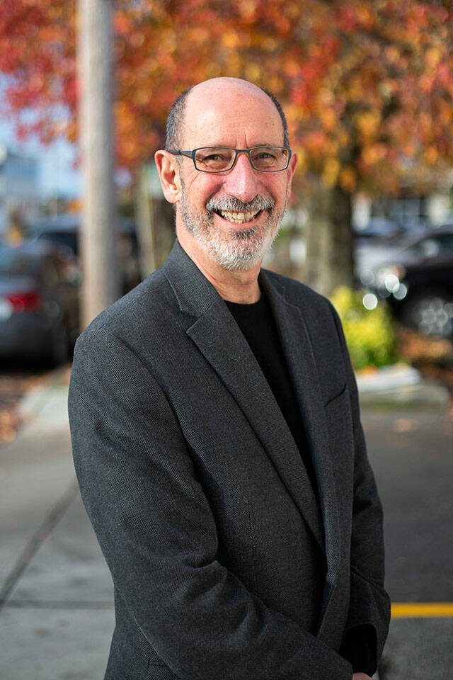 Edmonds’ newly elected mayor Mike Rosen on Wednesday, Nov. 15, 2023 in Edmonds, Washington. (Olivia Vanni / The Herald)