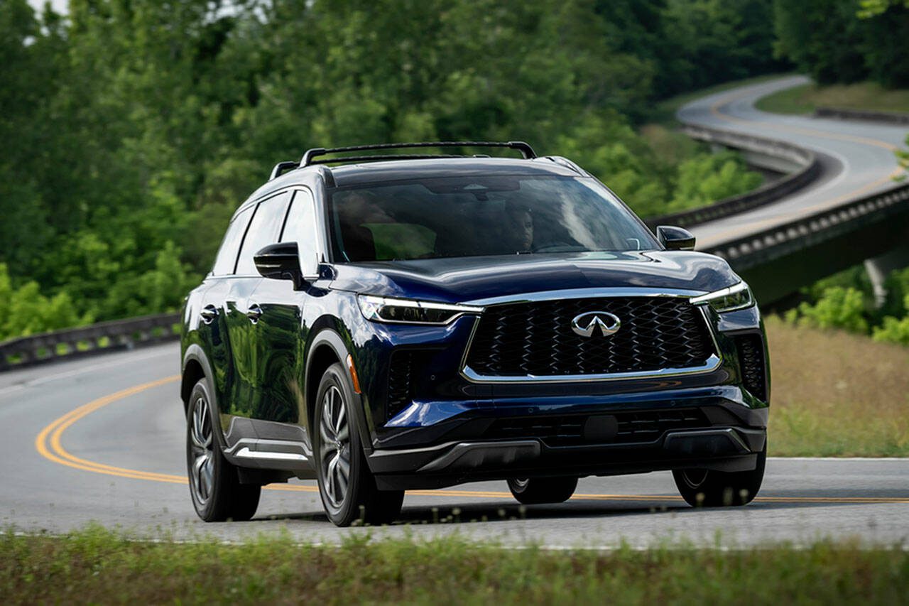 The 2024 Infiniti QX60 has four trim levels to choose from, all with standard front-wheel drive or optional all-wheel drive. (Infiniti)
