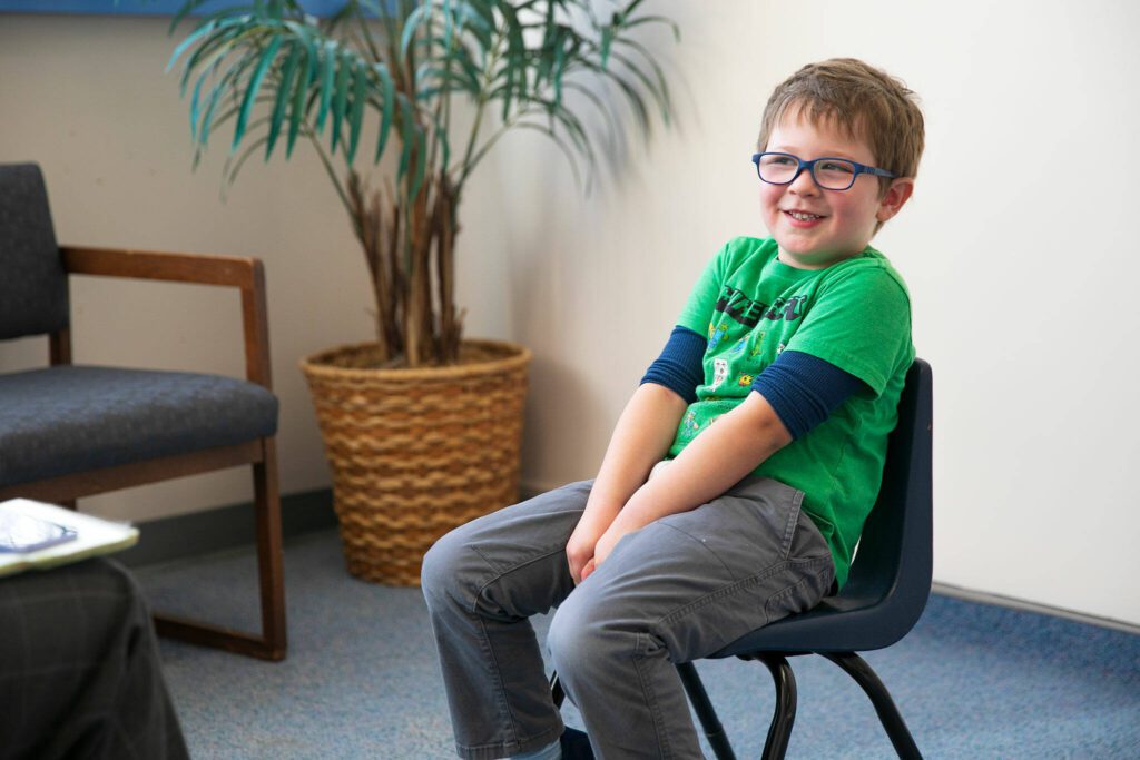Bennett answers questions during an interview with the Herald on Monday, Nov. 20, 2023, at Jackson Elementary School in Everett, Washington. (Ryan Berry / The Herald)
