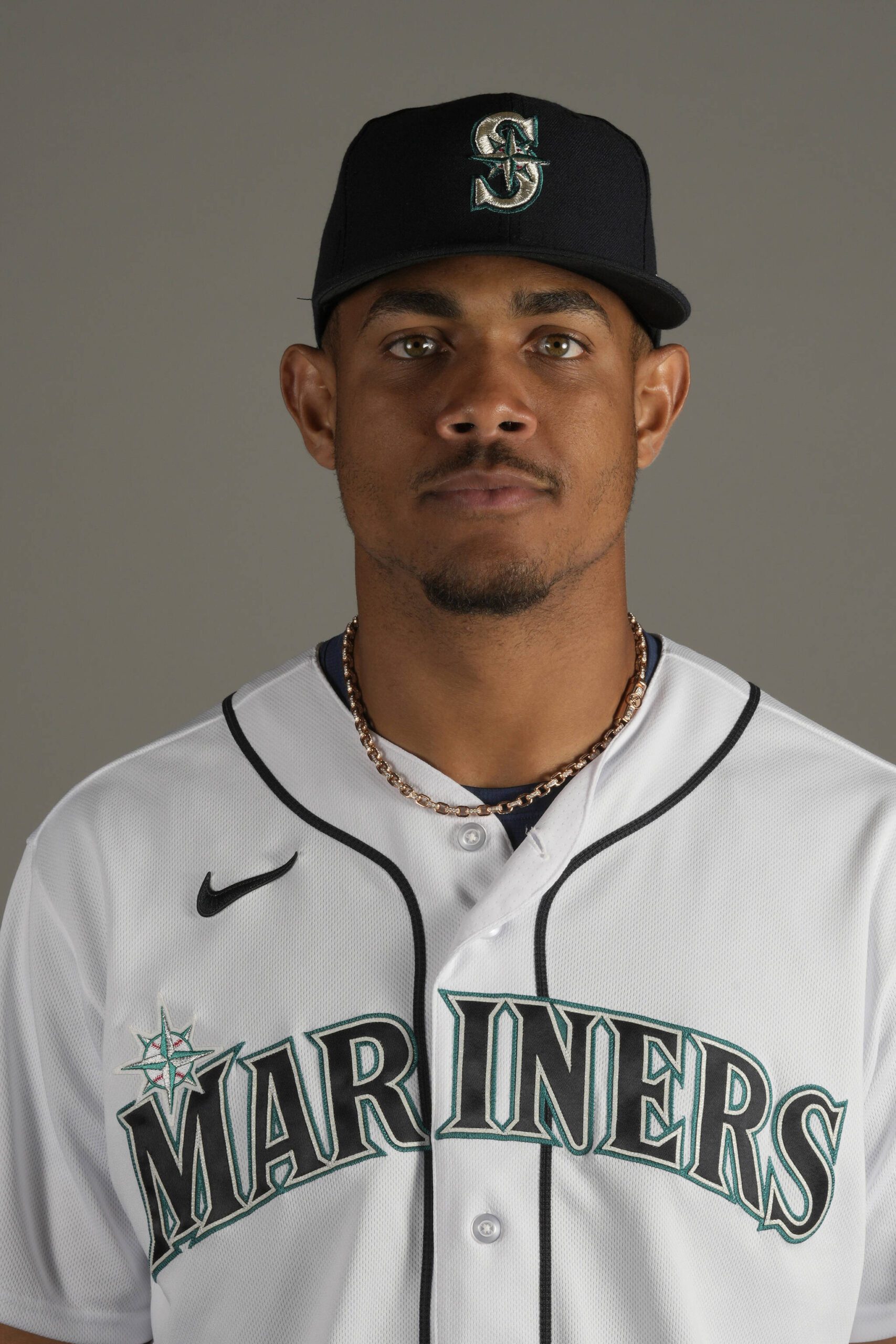 This is a 2023 photo of Julio Rodriguez of the Seattle Mariners baseball team. This image reflects the Seattle Mariners active roster as of Thursday, Feb. 23, 2023, when this image was taken. (AP Photo/Charlie Riedel)