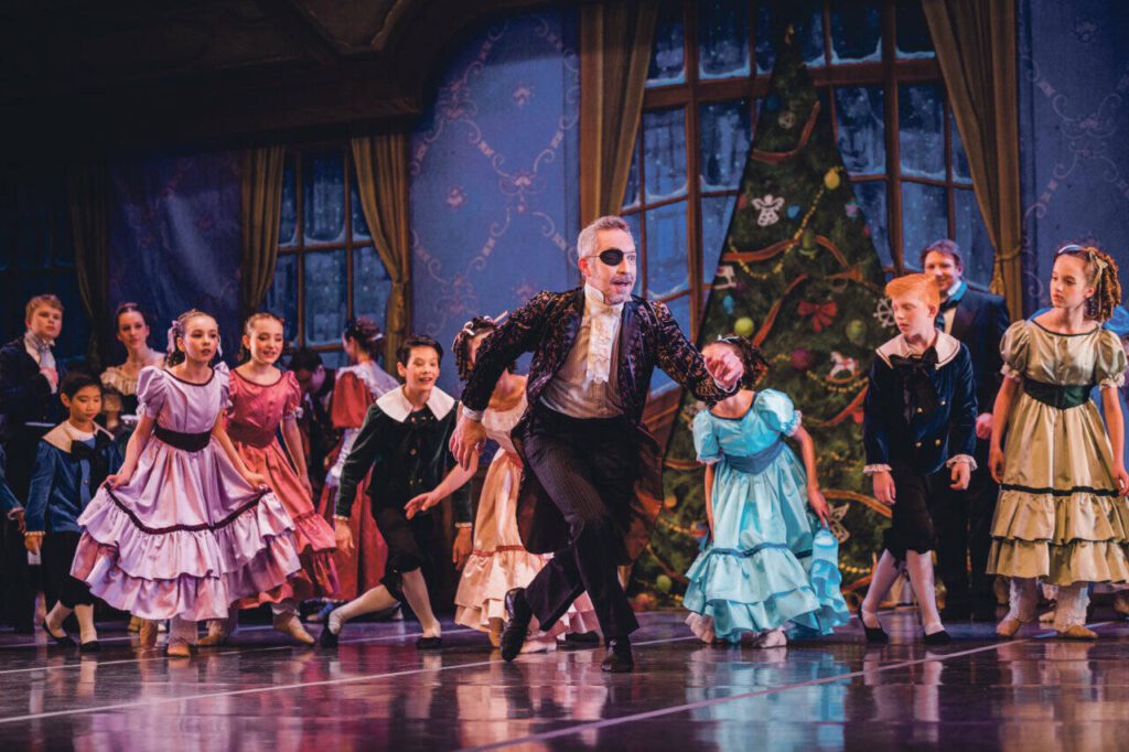 Frank Borg and Olympic Ballet Theatre students dance the Nutcracker. (Into Dust Photography)
